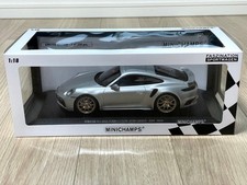 Minichamps Porsche 911 992 Turbo S Coupe Sport Design 2024 Silver 1:18