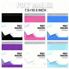 #2 7.5x10.5 Colors Poly Mailers Plastic Shipping Envelopes Bags 50,100,500,1000
