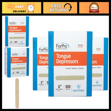 Large Tongue Depressors - 6  Wood Craft Sticks, Non-Sterile, 500-Count, Pack of