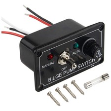 Marine 12V 5A 3 Mode Bilge Pump Switch Rocker Toggle Control Panel For Boat ATV