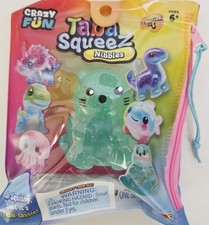 Taba Squeez NIBBLES Sea Otter Squishy, Series 1 w/ Green Otter and Sequin Pack