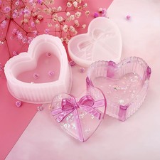 Mold Silicone Jewelry Box Heart Square Oval Resin DIY Epoxy UV