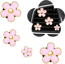 Daisy Flower Car Air Freshener Vent Clips, 4 Pcs Cute Car Accessories for Women