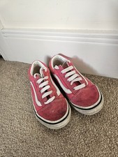 Vans Off The Wall Pink Lace Up.sneakers For Kids *GUC*bright*laces*trendy*cool