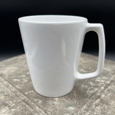 Vtg Centura by Corning White Coffee Mug 4" Tall C-311 D-Handle Pyroceram MCM USA