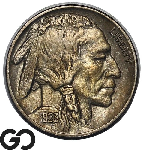 1923 Buffalo Nickel, Choice AU++ Semi-Tougher Date
