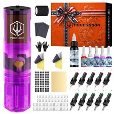 All-in-One Wireless Tattoo Gun Kit with Pen,1500mAh Battery
