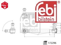 Febi Bilstein 172296 Stange/Strebe FüR Stabilisator Koppelstange Strebe