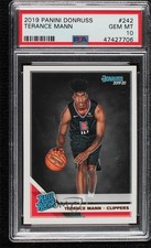 2019-20 Panini Donruss Rated Rookie Terance Mann #242 PSA 10 GEM MT 00e8