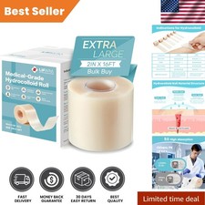 Extra Large Hydrocolloid Patch Bandages, 2in x 16ft - Flexible  Self-Adhesive