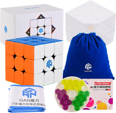 Gan 356 M Speed Cube 3X3 Stickerless Puzzle Cube Gan 356M 3X3X3 Magnetic Magic C