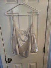 Shirley of Hollywood Off White Babydoll Nightie S Seems Larger Than A Small .