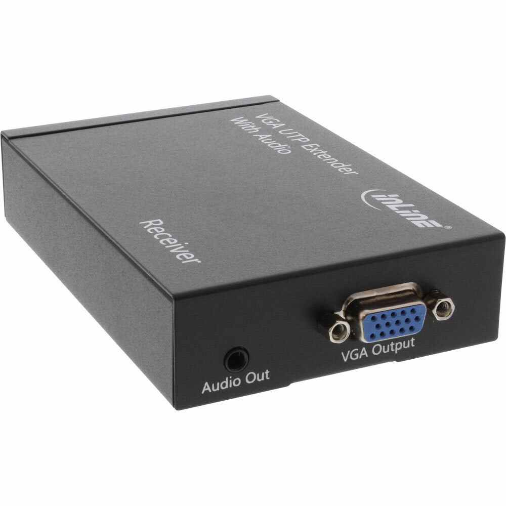 INL InLine® VGA Extender - solo ricevitore - via Lan RJ45 con Audio, 300m Max.