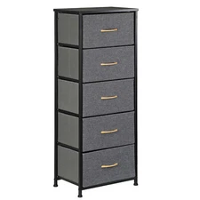 5 Drawers Dresser Small Dresser for Bedroom Fabric Storage Tower Organizer Unit