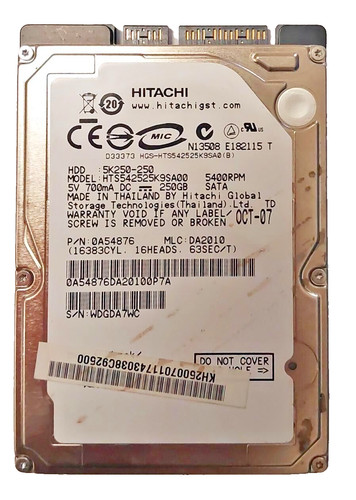 2,5-Zoll-SATA-Festplatte 250 GB