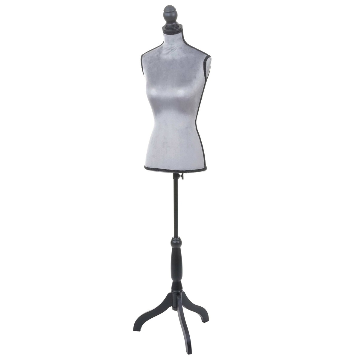 LUCCESI Schneiderpuppe Standfuß - Holz-Dreibein Mit Halsabschluss Buche