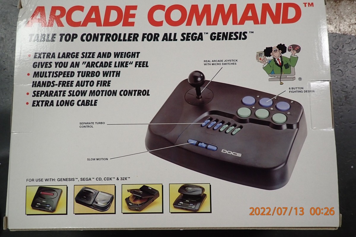 Doc's 6 Button Game Control Pad Arcade Command Joy stick FOR Sega