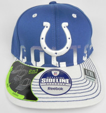 INDIANAPOLIS COLTS NFL REEBOK FLEX-FIT SIDELINE CAP HAT NWT SIZE: ADULT L/XL