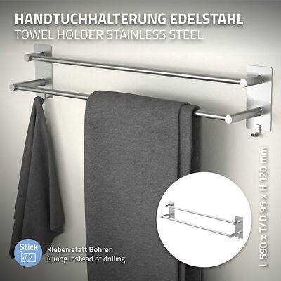 Edelstahl-Badezimmer-Set Mit Handtuchstange, Halter & Haken – Stylisch & Praktisch Für Zuhause Oder Hotel