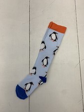 Unisex Penguin Theme Blue Crew Socks One Size