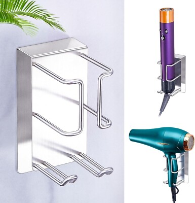 Hair Tool Organizer, Hair Dryer Holder Wall Mounted, Stainless Steel Curling Iro