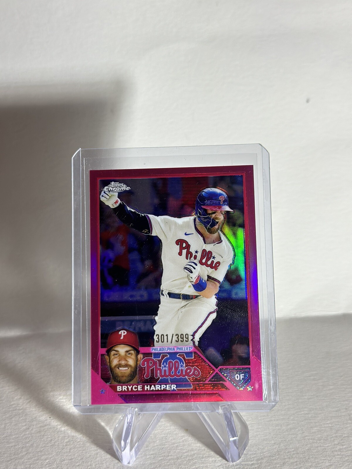 2023 Topps Chrome #3 Bryce Harper Magenta Refractor /399 All Star Phillies 🌟