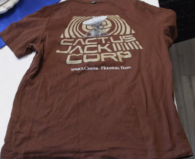 TRAVIS SCOTT x NIKE Brown Tee CACT.US CORP Houston Texas Size Large