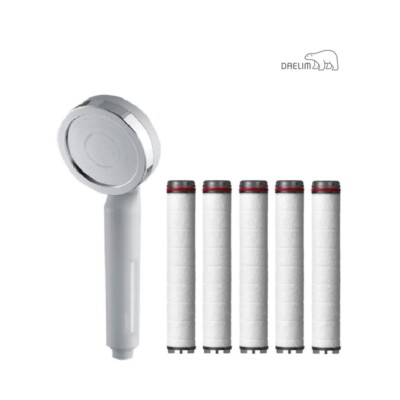 DAELIM BATH D.Clean Wide High-Pressure Filtered Shower Head w/ 5 Cartridge