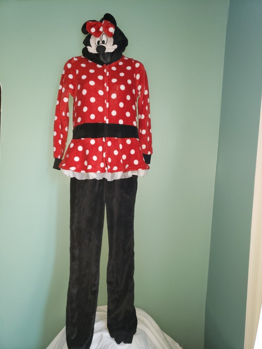 Onesie Minnie Mouse Pjs Adults Disney Minnie Mouse Hooded Adult