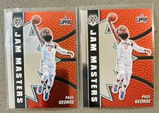 2x Lot 2020-21 Panini Mosaic Basketball NBA #8 Paul George Jam Masters Insert