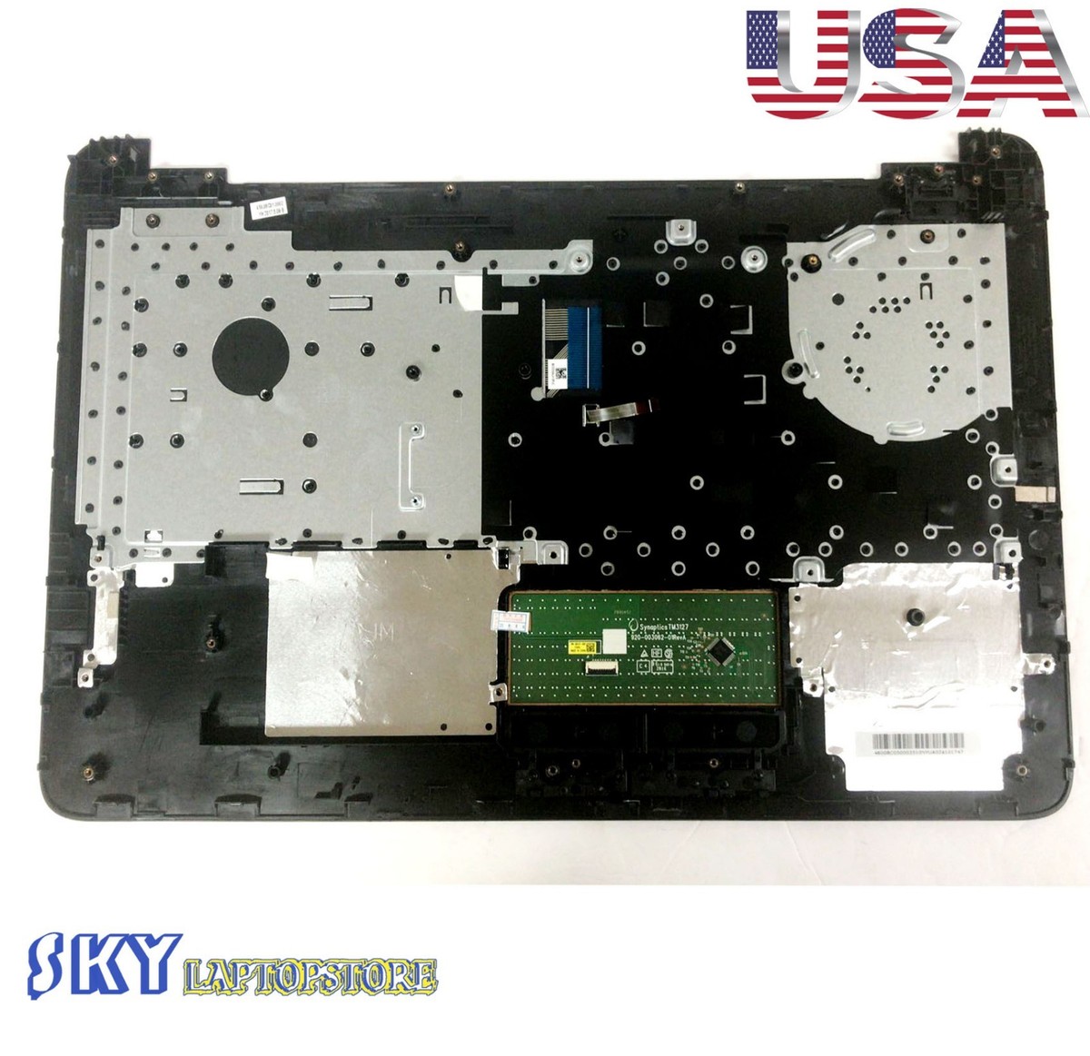 NEW HP 17X 17Y 17-X Blue Palmrest w US Keyboard Touchpad 908057 