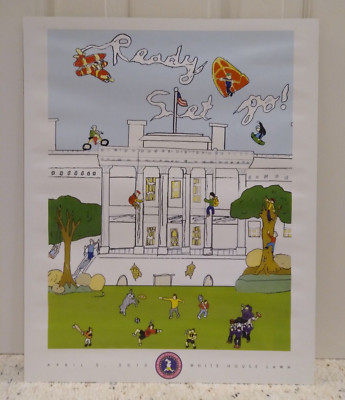 White House 2010 Easter Egg Roll Poster 20'' x 16''