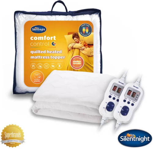 Silentnight King Size Electric Heated Duo Remote Control Quilted Mattress Topper