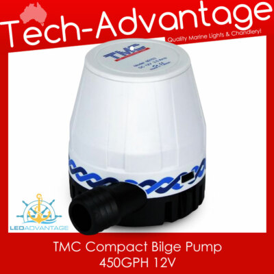 12v TMC Compact Design Boat Caravan Motorhome Bilge Pump 450GPH (1704LPH)