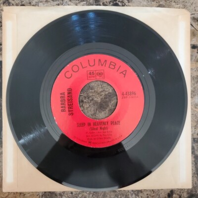 Barbra Streisand Sleep In Heavenly Peace/Gounod's Ave Maria 7'' COLUMBIA 4-43896