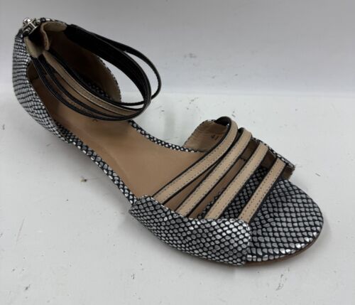 Rebecca Minkoff Caroline Women's Sandals Sz 8.5 M Brown Black Leather Shoes
