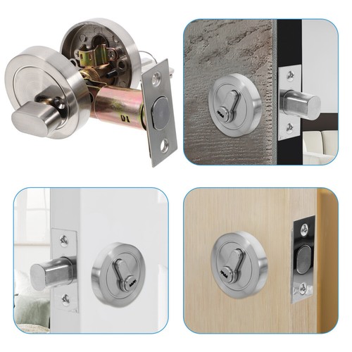 Bedroom Door Deadbolt Lock Single Cylinder Deadbolt Zinc Alloy Keyed Door Lock - Picture 9 of 20