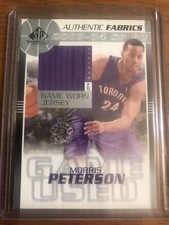 2003-04 SP Game Used Authentic Fabrics Morris Peterson Toronto Raptors MP-J