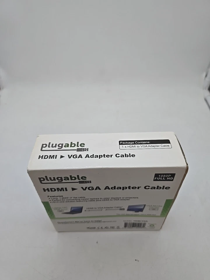 Plugable HDMI To VGA Adapter, 6ft (1.8m) Converter Cable - Image 3 of 4