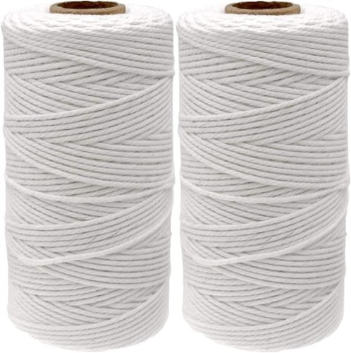 656Feet Cotton String for Baker/Cooking Butchers/Craft 2MM 8Ply (White ...