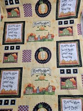 Pumpkin Moon Harvest Sewing Quilting Fabric By The Yard BTY