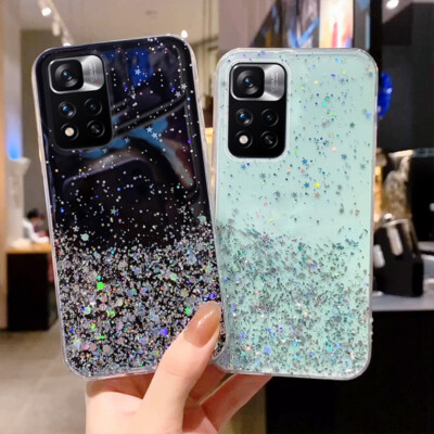 For Xiaomi Mi 11T 10T Redmi Note 11 10 Pro 9S Glitter Soft Shockproof Cover Case