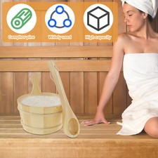 Sauna Bucket and Ladle Set 4L Wooden Sauna Bucket with Handle Practical BlXHs·