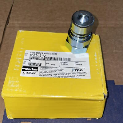 #ad NEW PARKER 6602 12 12 HYDRAULIC NIPPLE $15.00