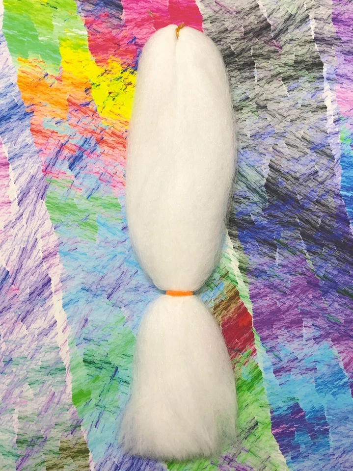 CyberloxShop Kanekalon Jumbo Braid Snow White Hair Extensions Dreads Box Braids