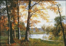 Needlework Crafts Full Embroidery Counted Cross Stitch Kits 14 ct A Quiet Lake