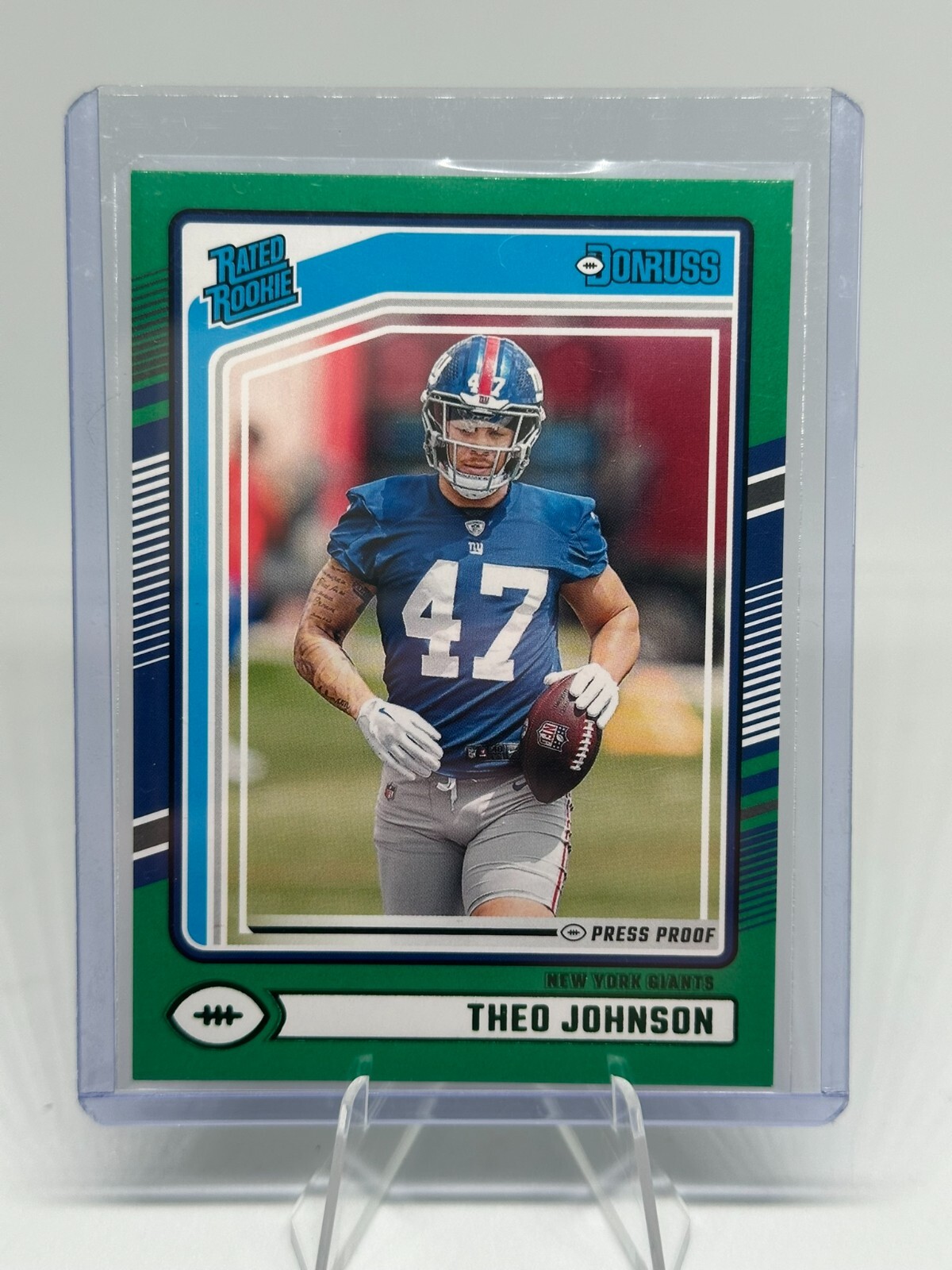 2024 Panini Donruss - Green Press Proof Rated Rookie #357 Theo Johnson (RC)