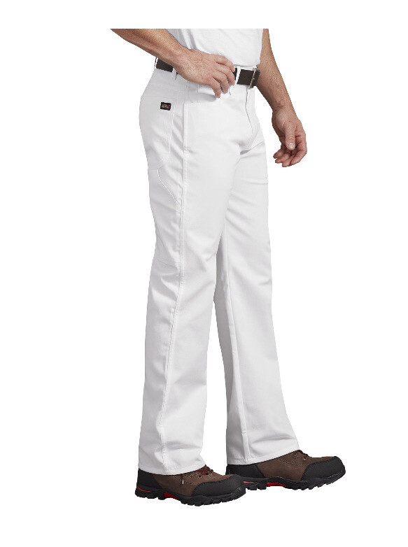 Dickies Men's 44x32 Painter Pants Solid White Relaxed Fit Flex