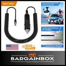 Compact Radar Detector Power Cord - Cigarette Lighter Adapter with Elastic Cable