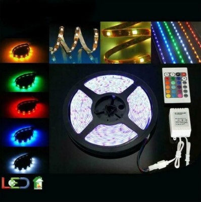 Striscia IP65 LED 5050 RGB 5 Metri Alimentatore Telecomando A - Foto 5